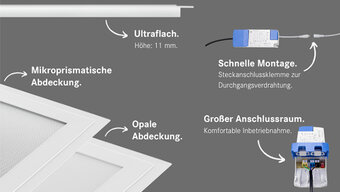 LED-PANELLEUCHTEN VON BRUMBERG. LED-PANELLEUCHTEN VON BRUMBERG.